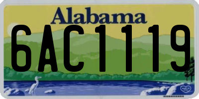 AL license plate 6AC1119