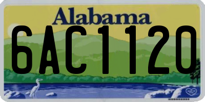 AL license plate 6AC1120