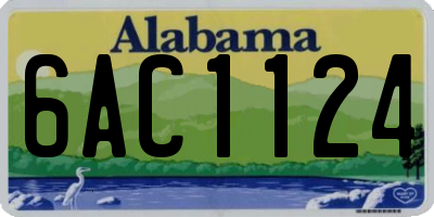 AL license plate 6AC1124