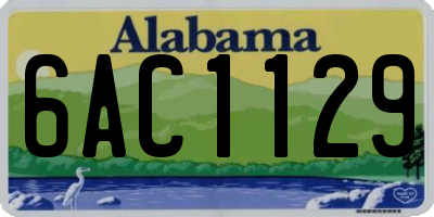 AL license plate 6AC1129