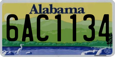AL license plate 6AC1134