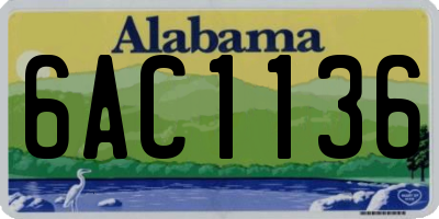 AL license plate 6AC1136