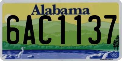 AL license plate 6AC1137