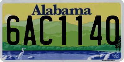 AL license plate 6AC1140