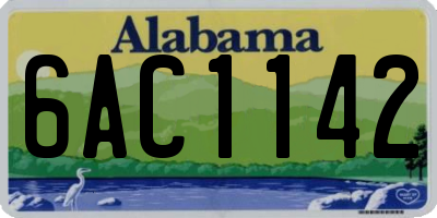 AL license plate 6AC1142