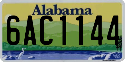 AL license plate 6AC1144
