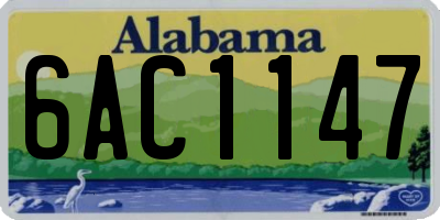 AL license plate 6AC1147