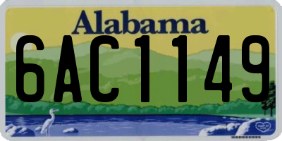 AL license plate 6AC1149
