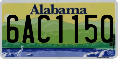 AL license plate 6AC1150