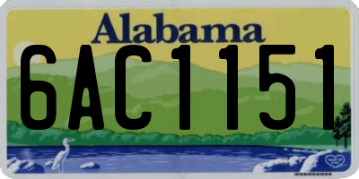 AL license plate 6AC1151