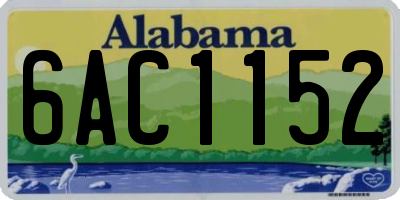 AL license plate 6AC1152