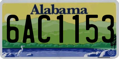 AL license plate 6AC1153