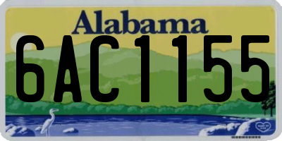 AL license plate 6AC1155