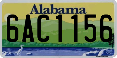 AL license plate 6AC1156