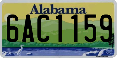 AL license plate 6AC1159