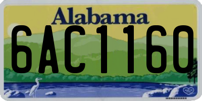 AL license plate 6AC1160