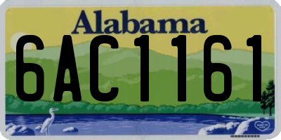 AL license plate 6AC1161