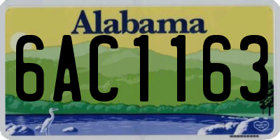 AL license plate 6AC1163