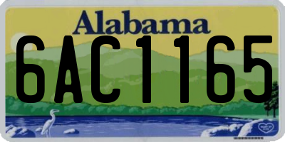 AL license plate 6AC1165