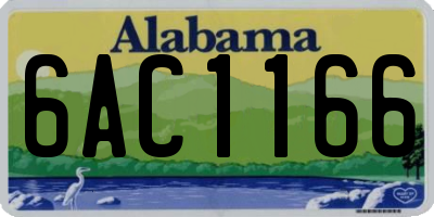 AL license plate 6AC1166