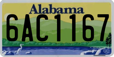 AL license plate 6AC1167