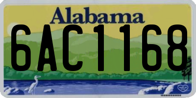 AL license plate 6AC1168