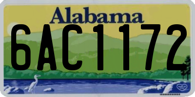 AL license plate 6AC1172