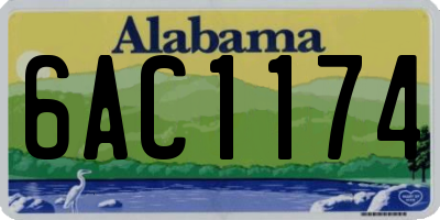 AL license plate 6AC1174
