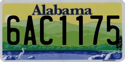 AL license plate 6AC1175