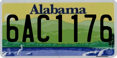AL license plate 6AC1176