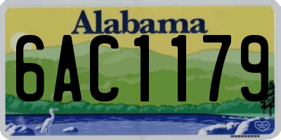 AL license plate 6AC1179