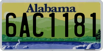 AL license plate 6AC1181