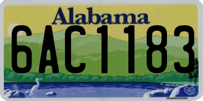 AL license plate 6AC1183