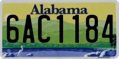 AL license plate 6AC1184