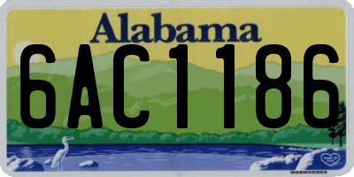 AL license plate 6AC1186