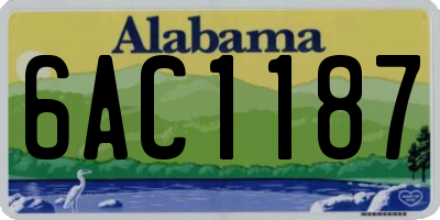 AL license plate 6AC1187