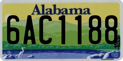 AL license plate 6AC1188