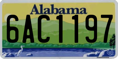 AL license plate 6AC1197