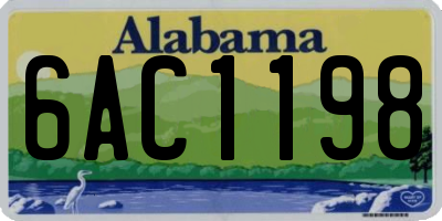 AL license plate 6AC1198