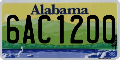 AL license plate 6AC1200