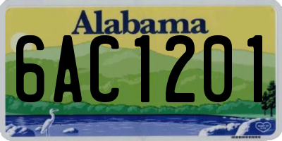 AL license plate 6AC1201