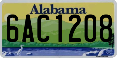 AL license plate 6AC1208