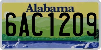 AL license plate 6AC1209
