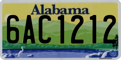 AL license plate 6AC1212