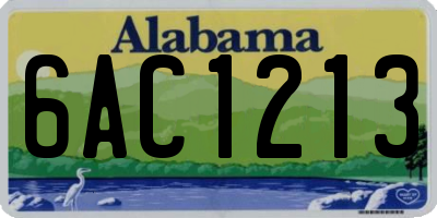 AL license plate 6AC1213