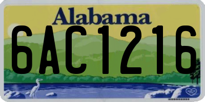 AL license plate 6AC1216