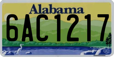 AL license plate 6AC1217