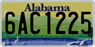 AL license plate 6AC1225