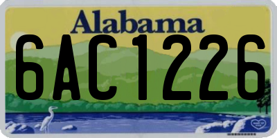 AL license plate 6AC1226