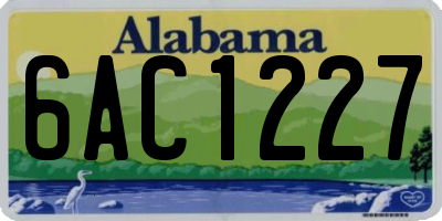 AL license plate 6AC1227